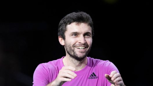 Gilles Simon lors de sa dernière semaine à Bercy en 2022 (Tnani Badreddine/DeFodi Images via Getty Images)