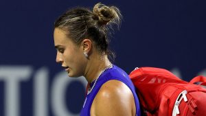 Aryna Sabalenka s'est inclinée ce samedi face à Ekaterina Alexandrova à Toronto. (Getty Images)