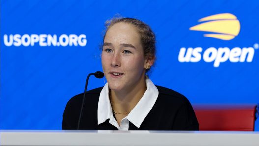 Mirra Andreeva en conférence de presse avant l'US Open 2026 (Getty Images)