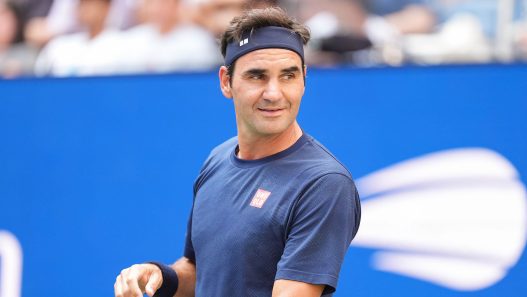Roger Federer s'est entraîné pour son retour à l'US Open 2026 (Darren Carroll/USTA via Getty Images)