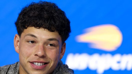 Ben Shelton en conférence de presse avant l'US Open 2026 (Caleb Bowlin/Getty Images)
