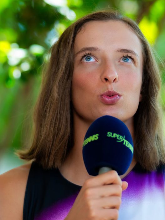 Iga Swiatek lors du Media Day à l'US Open 2026 (Robert Prange/Getty Images)