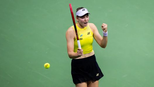 Elena Rybakina après sa victoire contre Coco Gauff à l'US Open 2026 (Robert Prange/Getty Images)
