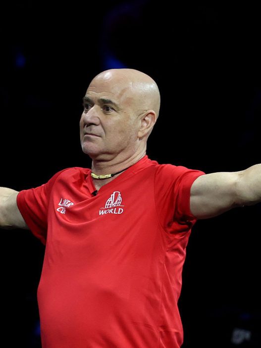 Andre Agassi lors de la Laver Cup 2026 (Clive Brunskill/Getty Images for Laver Cup)