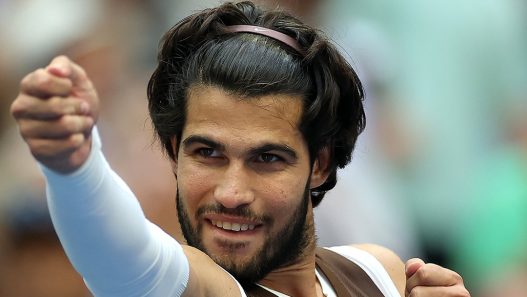 Carlos Alcaraz est au programme ce dimanche à l'US Open. (Getty Images)