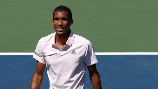 Félix Auger-Aliassime était en difficulté lors de son deuxième tour à l'US Open (Matthew Stockman/Getty Images)