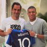 Roger Federer et Kylian Mbappe (X)