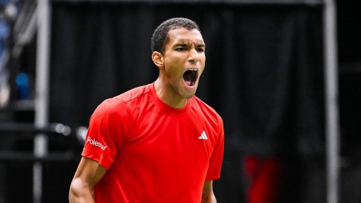 Félix Auger-Aliassime a battu Quentin Halys en Coupe Davis ce vendredi. (Getty Images)