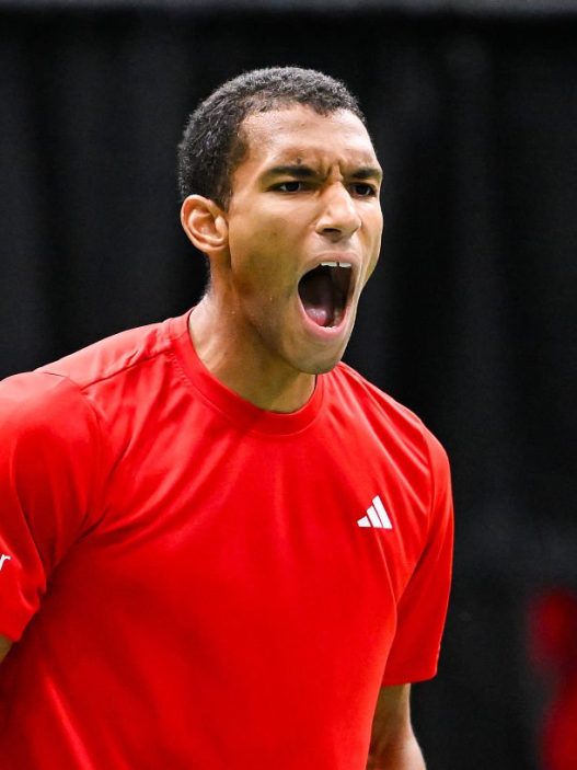 Félix Auger-Aliassime a battu Quentin Halys en Coupe Davis ce vendredi. (Getty Images)