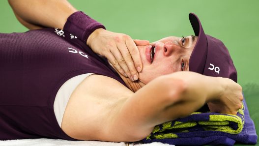 Iga Swiatek lors de son dernier match au WTA 1000 de Wuhan (Di Yin/Getty Images)