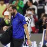 Daniil Medvedev après sa disqualification contre Novak Djokovic à Pékin (Lintao Zhang/Getty Images)