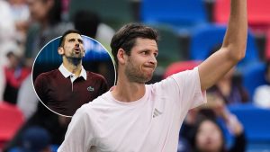 Hubert Hurkacz s'est imposé contre Novak Djokovic à Shanghai (Getty Images)