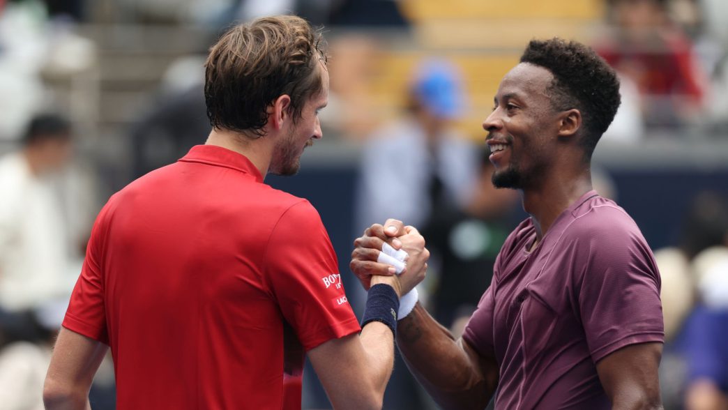 Daniil Medvedev et Gaël Monfils à Pékin en 2024 (Fred Lee/Getty Images)