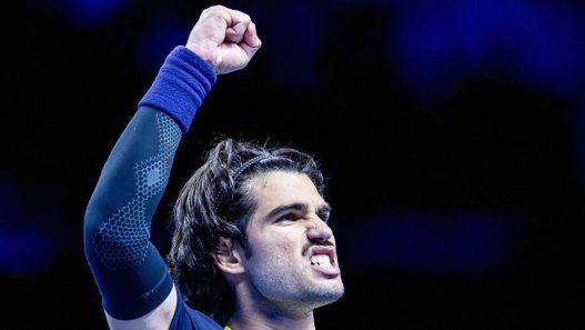 Carlos Alcaraz lors du tournoi ATP 500 de Vienne (Getty Images)