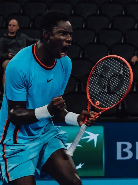 Moïse Kouame lors du tournoi ATP 250 de Lyon (Grand Prix Auvergne-Rhône-Alpes)
