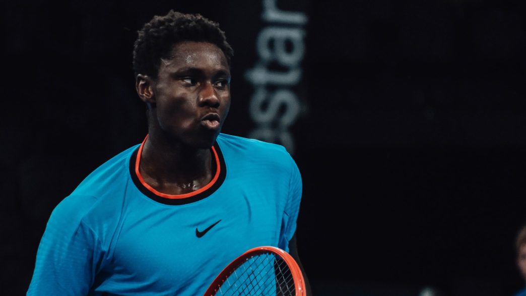 Moïse Kouame lors du tournoi ATP 250 de Lyon (Grand Prix Auvergne-Rhône-Alpes)