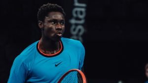 Moïse Kouame lors du tournoi ATP 250 de Lyon (Grand Prix Auvergne-Rhône-Alpes)