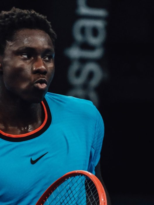 Moïse Kouame lors du tournoi ATP 250 de Lyon (Grand Prix Auvergne-Rhône-Alpes)