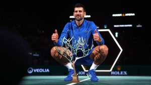Novak Djokovic est le recordman de titres au Masters 1000 de Paris (Getty Images)