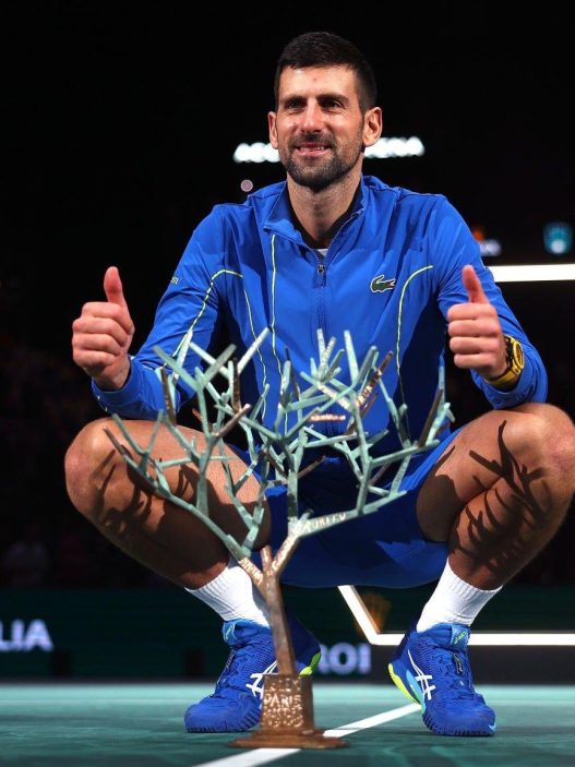 Novak Djokovic est le recordman de titres au Masters 1000 de Paris (Getty Images)