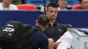 Arthur Gea a abandonné en quarts de finale du Masters 1000 de Shanghai (Lintao Zhang/Getty Images)
