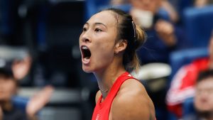 Zheng Qinwen lors du WTA 1000 de Pékin (VCG/VCG via Getty Images)
