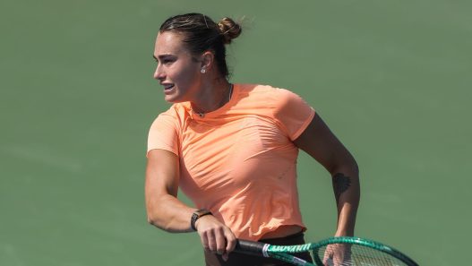 Aryna Sabalenka à l'entraînement avant le WTA 1000 de Wuhan (VCG/VCG via Getty Images)
