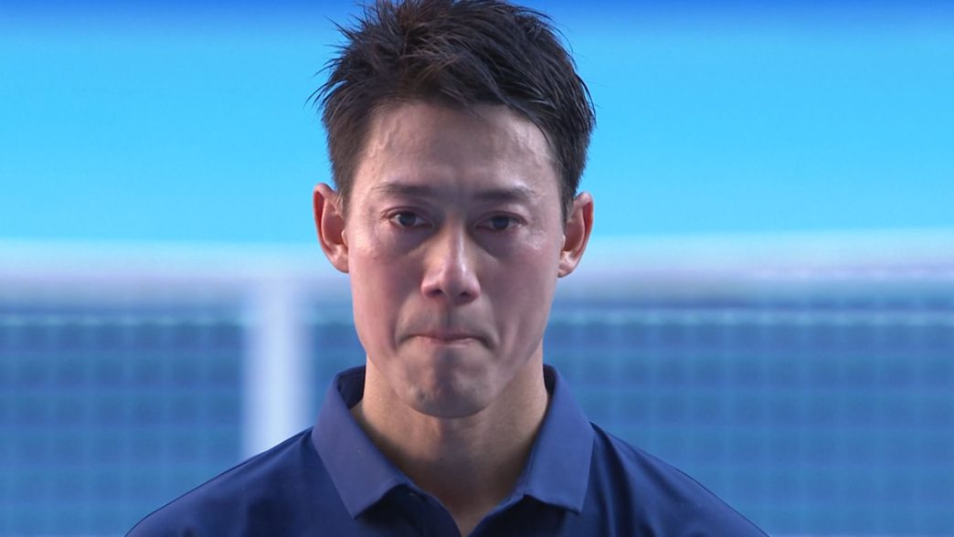 Kei Nishikori en larmes pour son dernier match à Tokyo (Tennis TV)